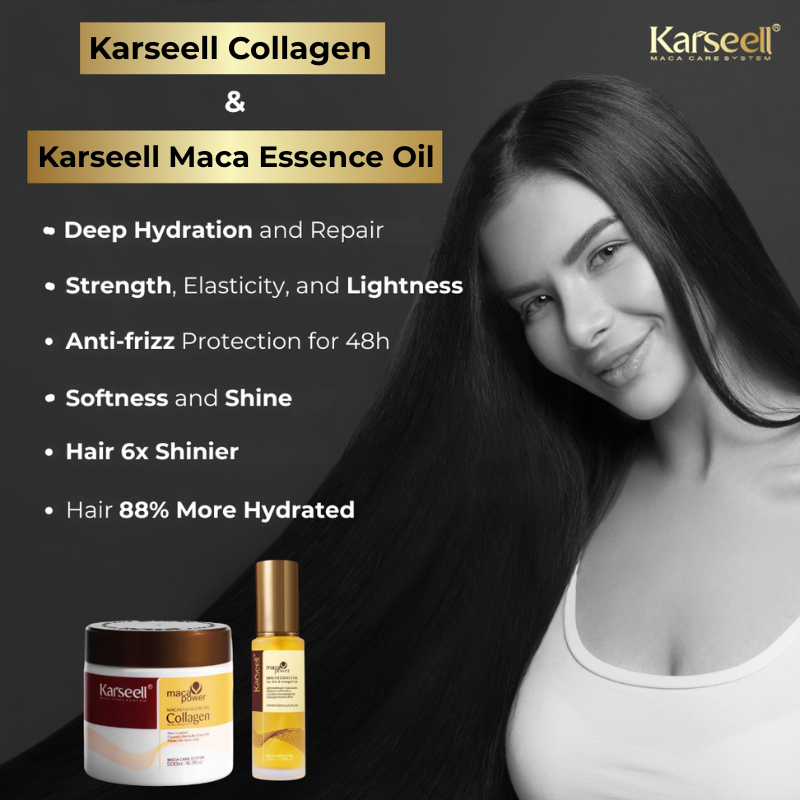 Karseell Collagen Hair Mask & Maca Essence Oil Set