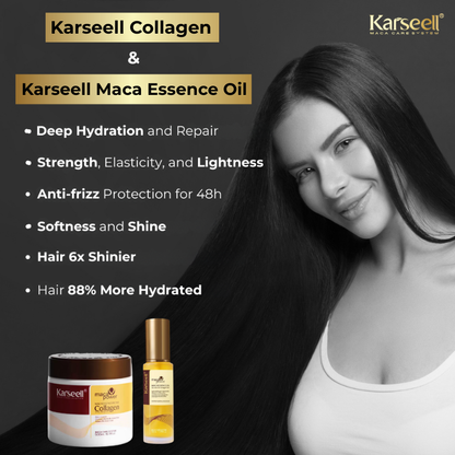 Karseell Collagen Hair Mask & Maca Essence Oil Set