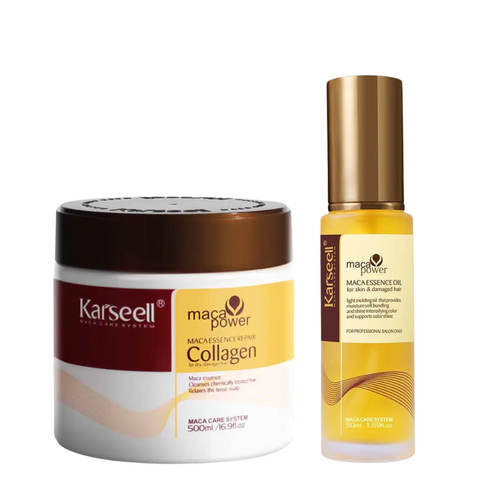Karseell Collagen Hair Mask & Maca Essence Oil Set